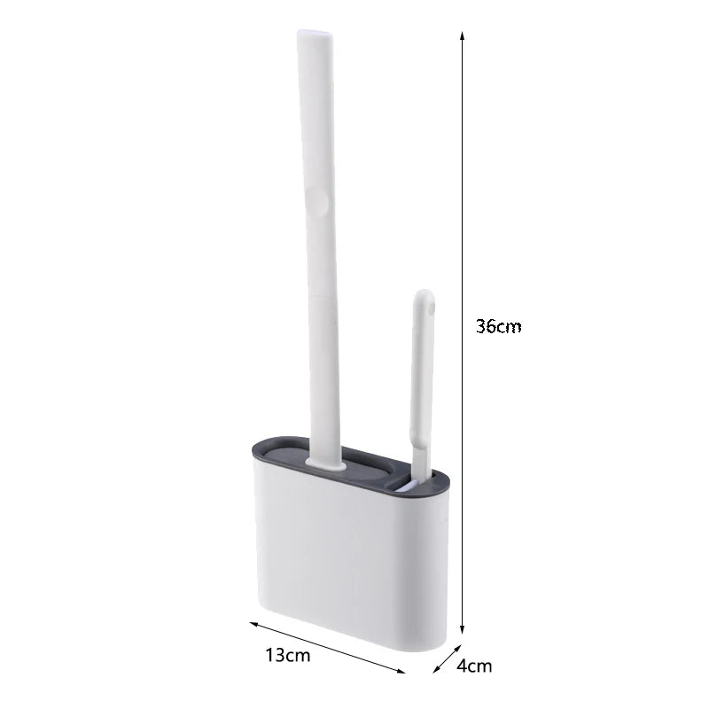 Wall Hanging Toilet Brush with Holder | Soft Bristles WC Cleaner