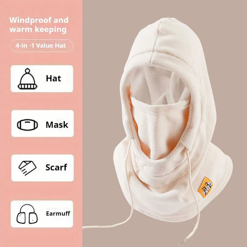 3-in-1 Winter Warm Hat with Mask & Neck Warmer for Men & Women