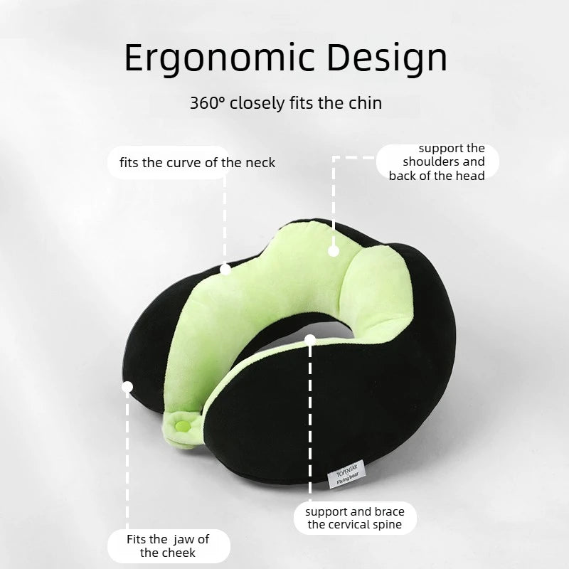 Cartoon Cat U-Shaped Neck Pillow | Travel Comfort & Support