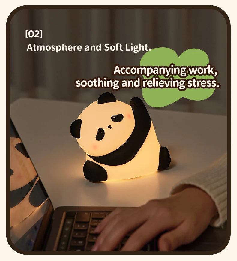 Lámpara de Mesa LED de Animales Kawaii | Luz Nocturna Divertida y Segura para Niños