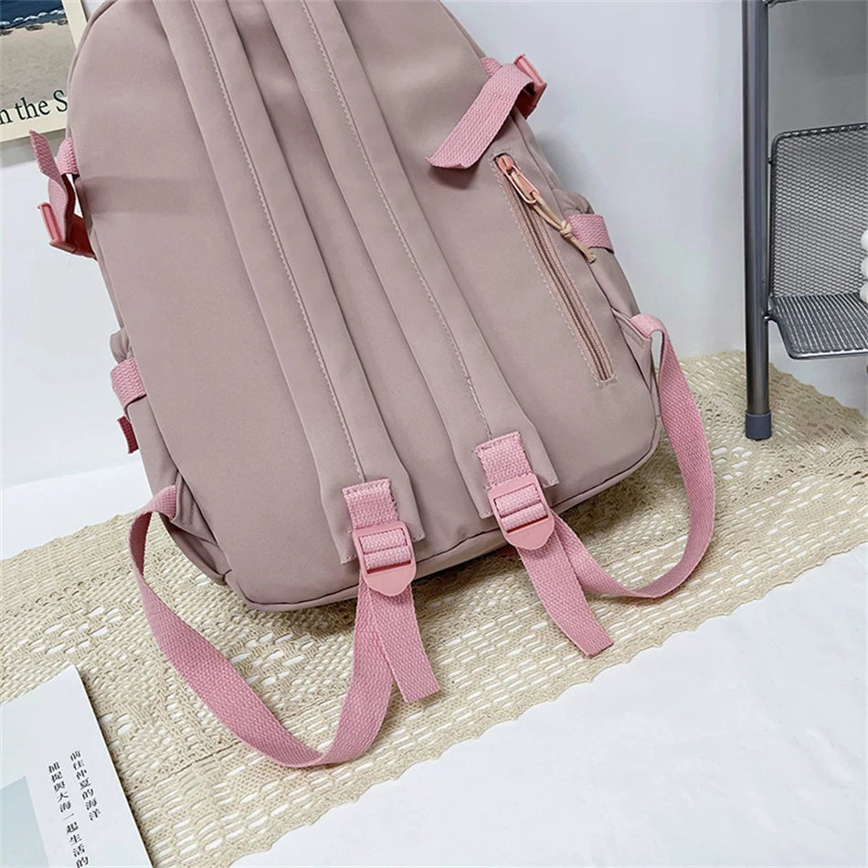 Mochila Bonita Impermeable para Mujer | Mochila Escolar con Múltiples Bolsillos