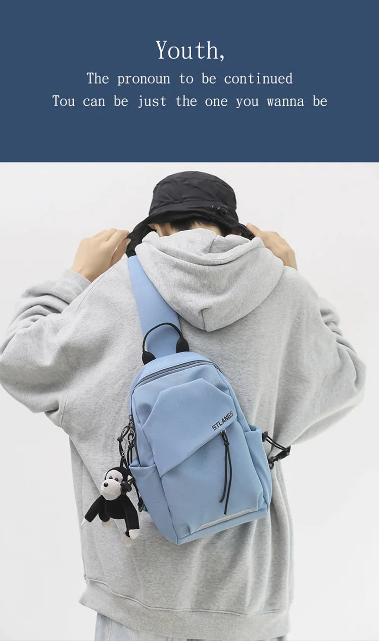 Unisex Korean Style Crossbody Bag | Lightweight & Portable