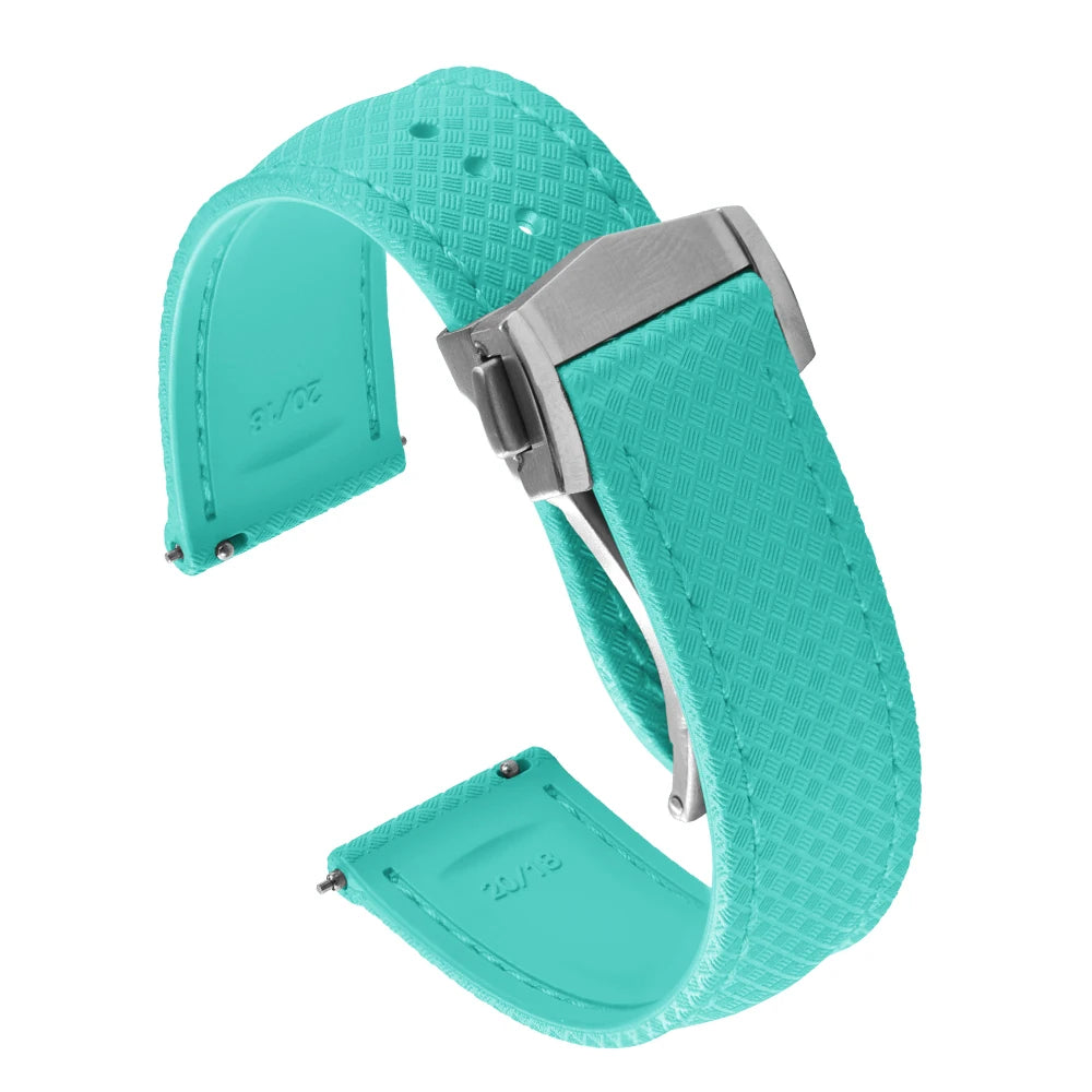 Universal Tropical FKM Rubber Watch Strap | Quick-Release Dive Bracelets