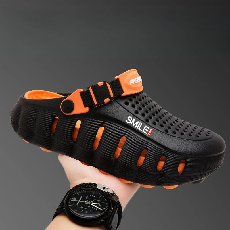 2026 Summer New Cave Shoes Outdoor Non slip Cool Slippers One Step Trendy Thick Bottom Odor proof Beach Shoes
