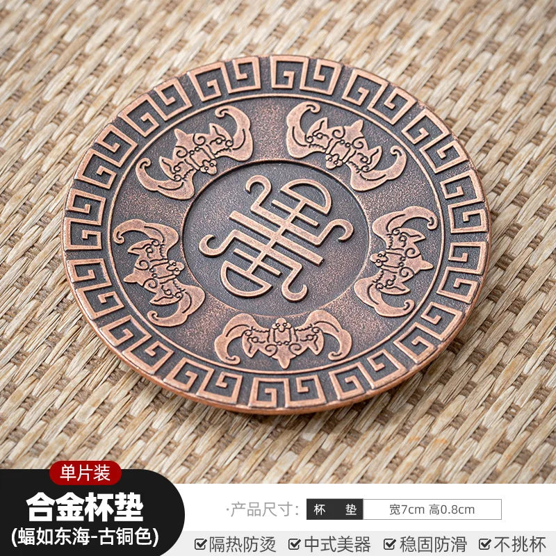 Zen Antique Coasters | Elegant Heat Insulation Tea Accessories
