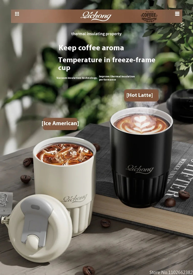 Vacuum Insulated Travel Coffee Mug | 410ML Ceramic Liner Tumbler