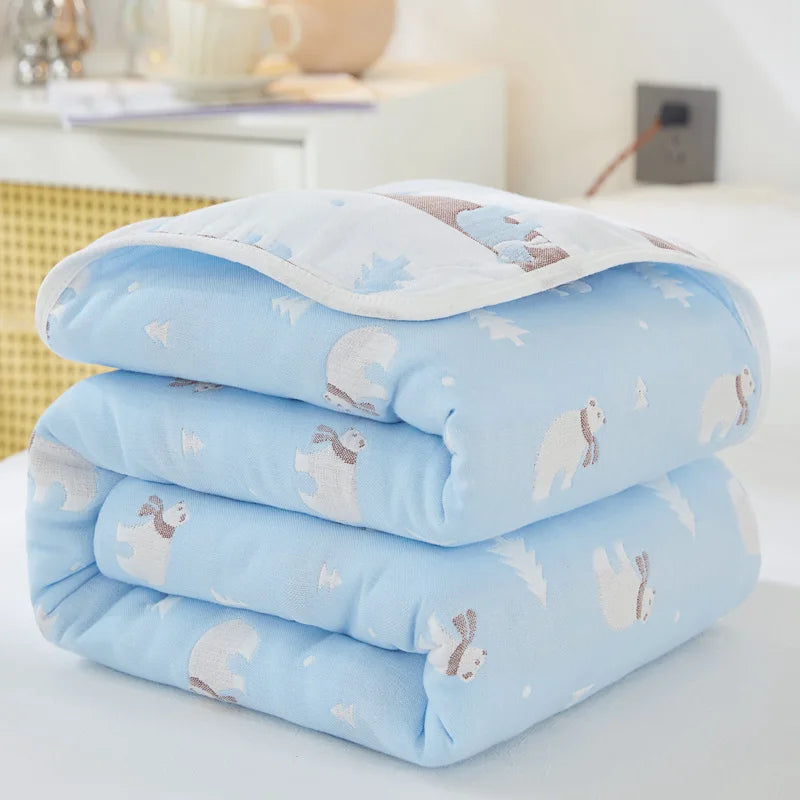 Breathable Summer Quilt | Multi-functional Cotton Towel Blanket