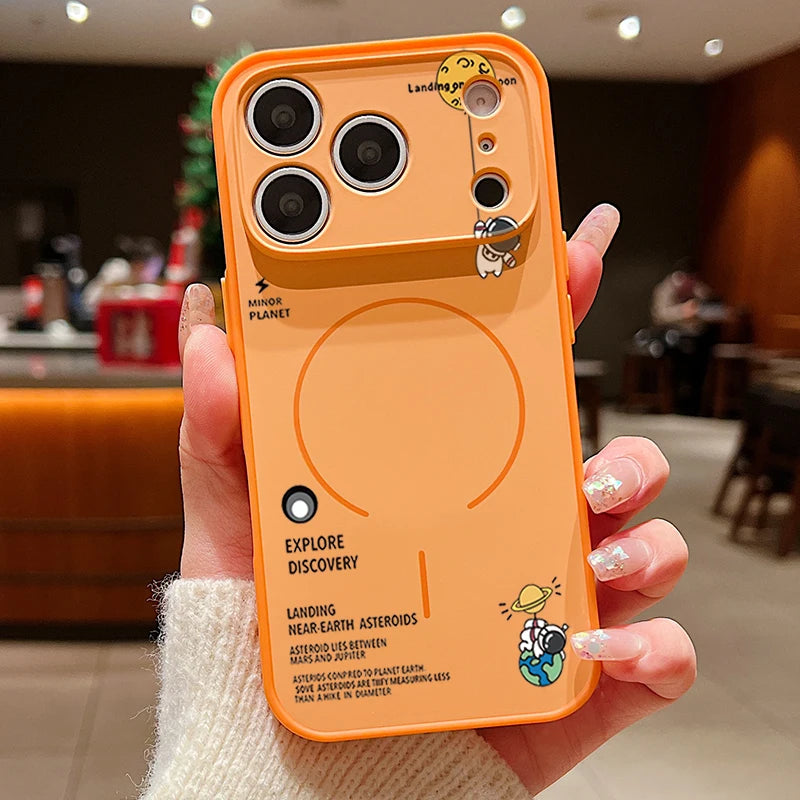 Hanging Astronaut Pattern Case for iPhone | Magnetic & Stylish Protection