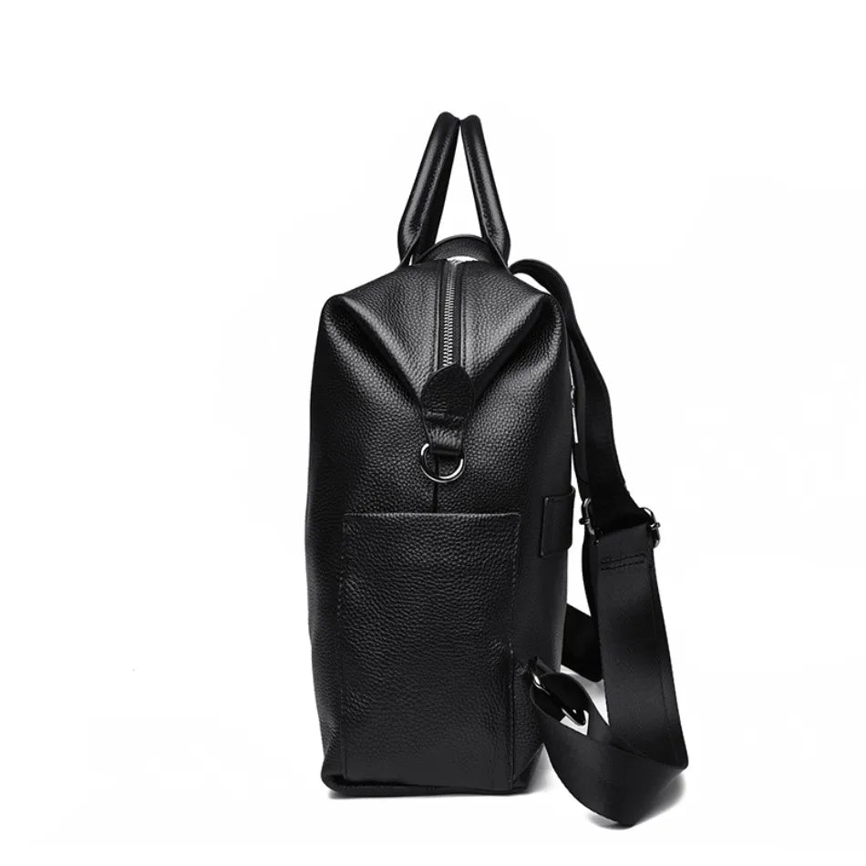 Genuine Cowhide Leather Women's Backpack | Stylish Large Capacity Bag