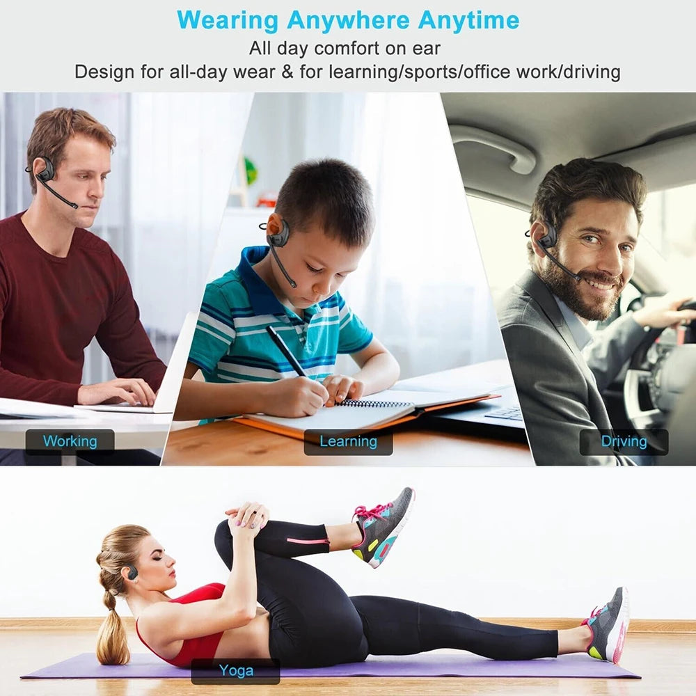Bluetooth 5.3 Waterproof Open Ear Sports Headphones | Wireless Comfort