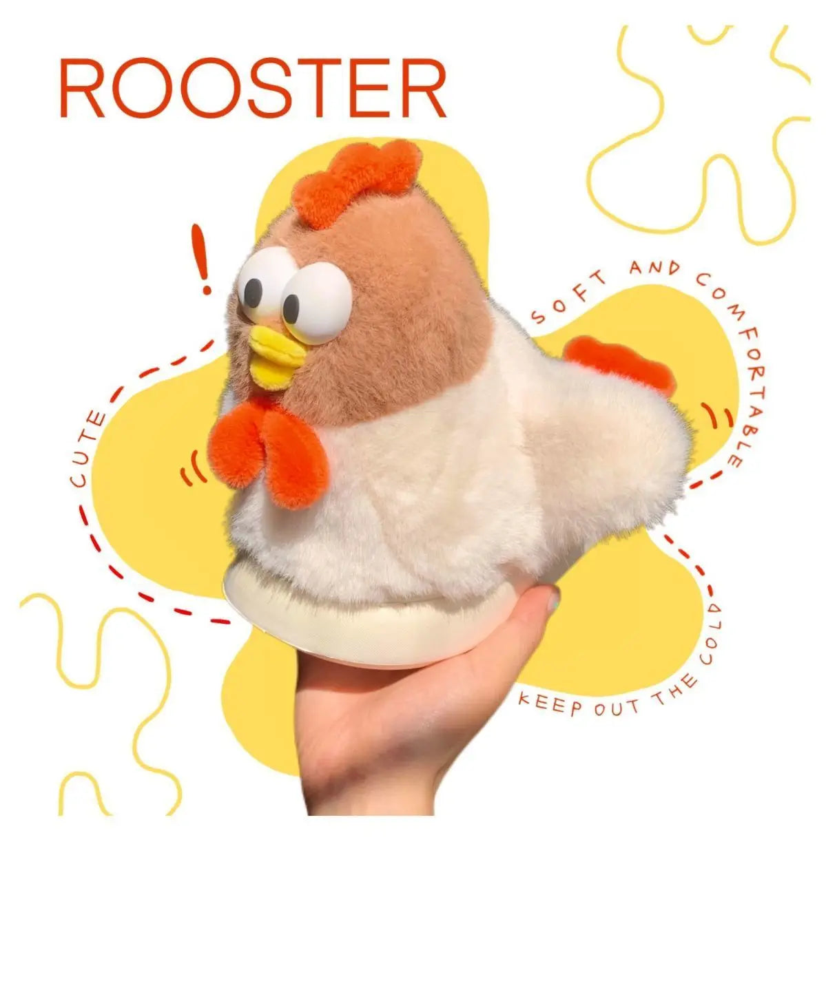 Women's Cute Chick Plush Slippers | Fluffy Warm Winter Shoes