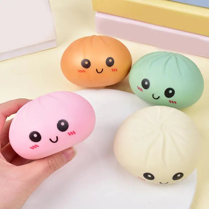 1/2Pcs Slow Rebound Soft Pinch Decompression Toys Simulation Flash Dumpling Pressure Ball Office Home Decor Children Adults Gift