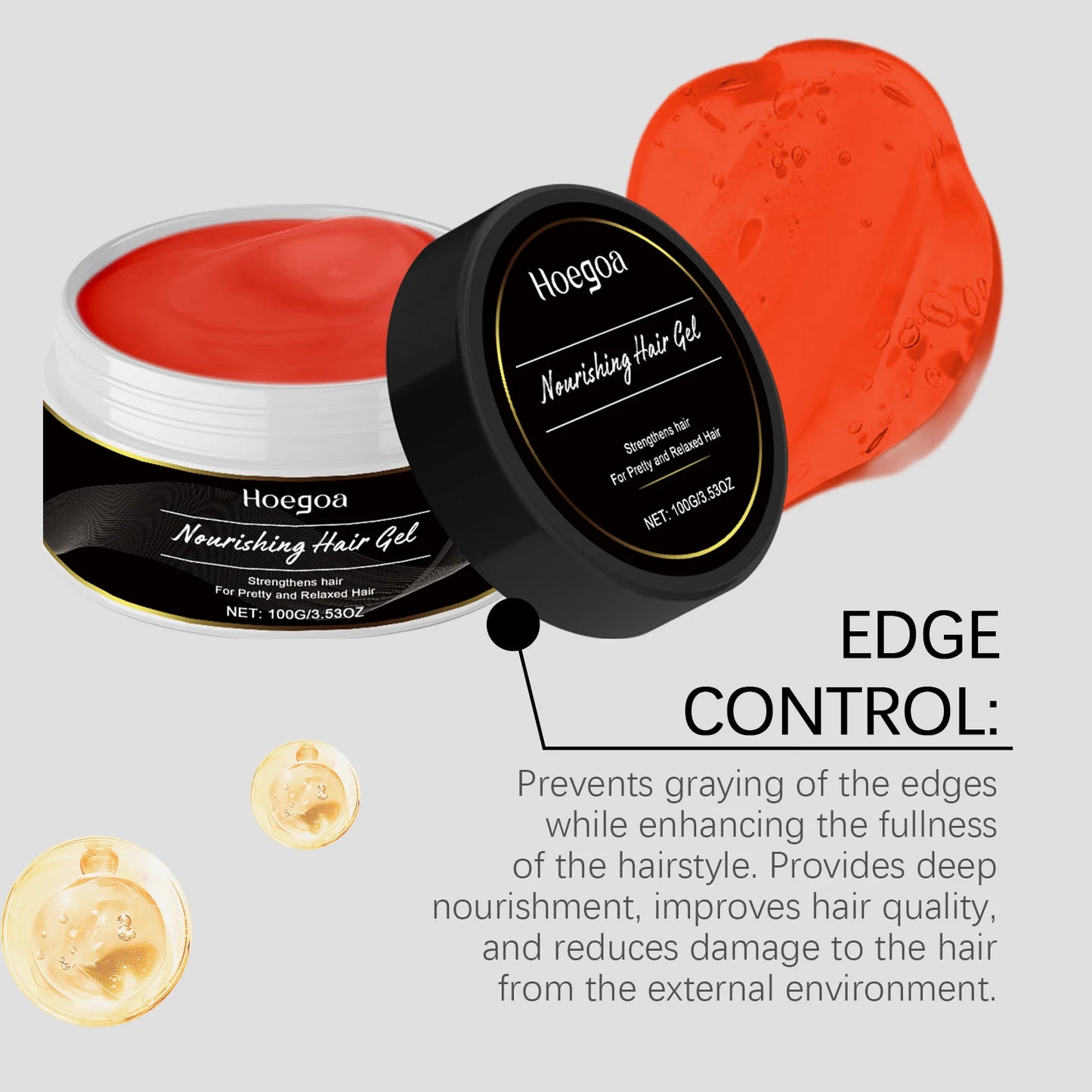 Moisturizing Hair Gel for Dry & Frizzy Hair | Lightweight & Smooth