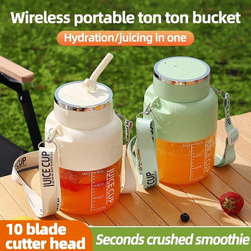 Wireless Portable Juicing Bucket | 800ml Fresh Fruit Juicer