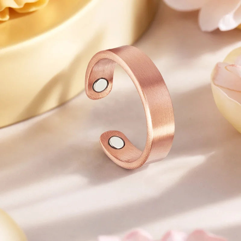 Simple Copper Magnetic Rings for Women | Comfortable Elegant Jewelry