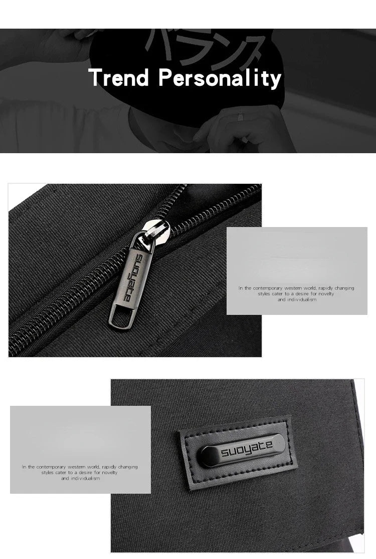 Bolso Bandolera de Lona para Hombre | Elegante Bolso de Mano para Negocios y Ocio