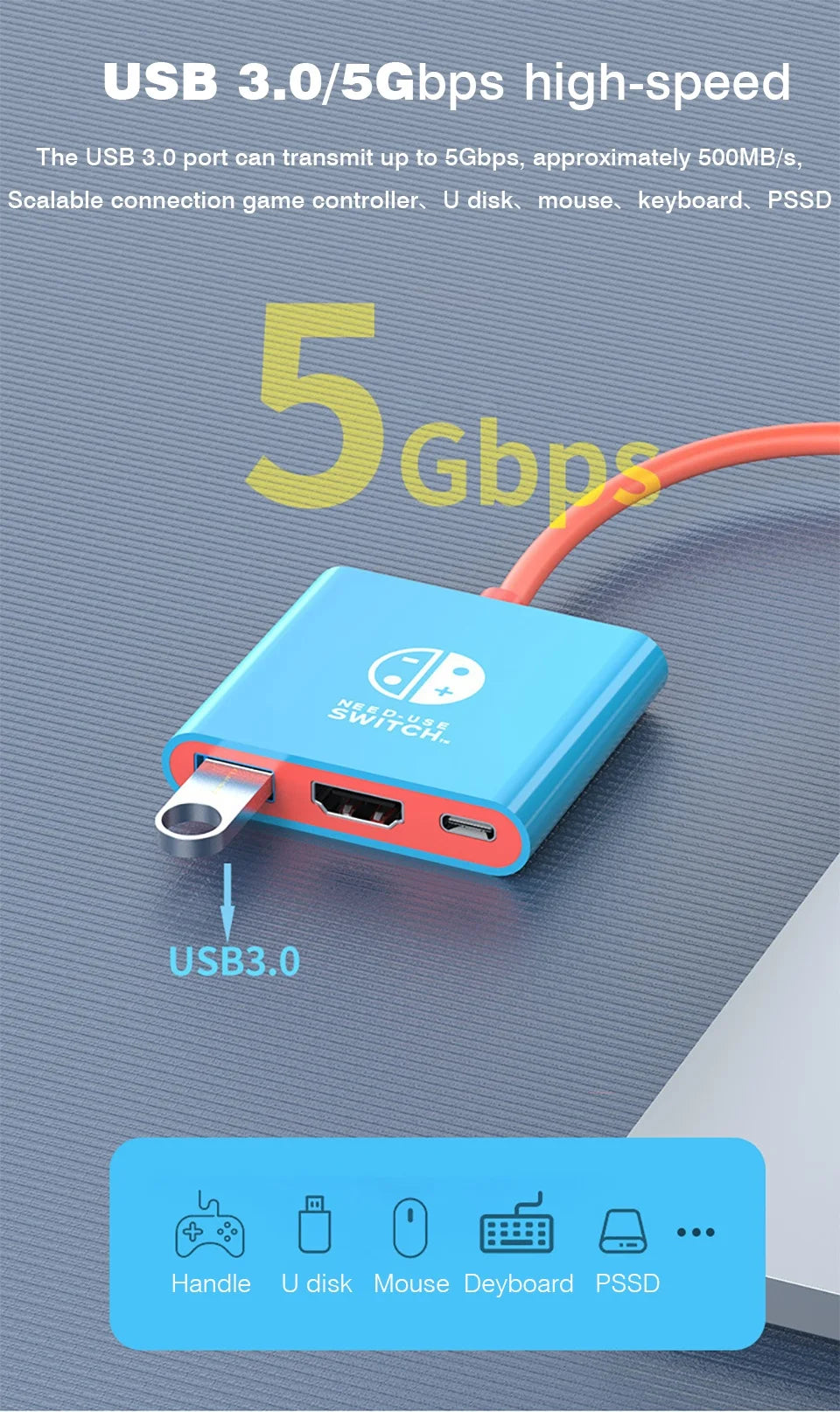 3-in-1 USB-C Hub | 4K HDMI Adapter with Fast Charging
