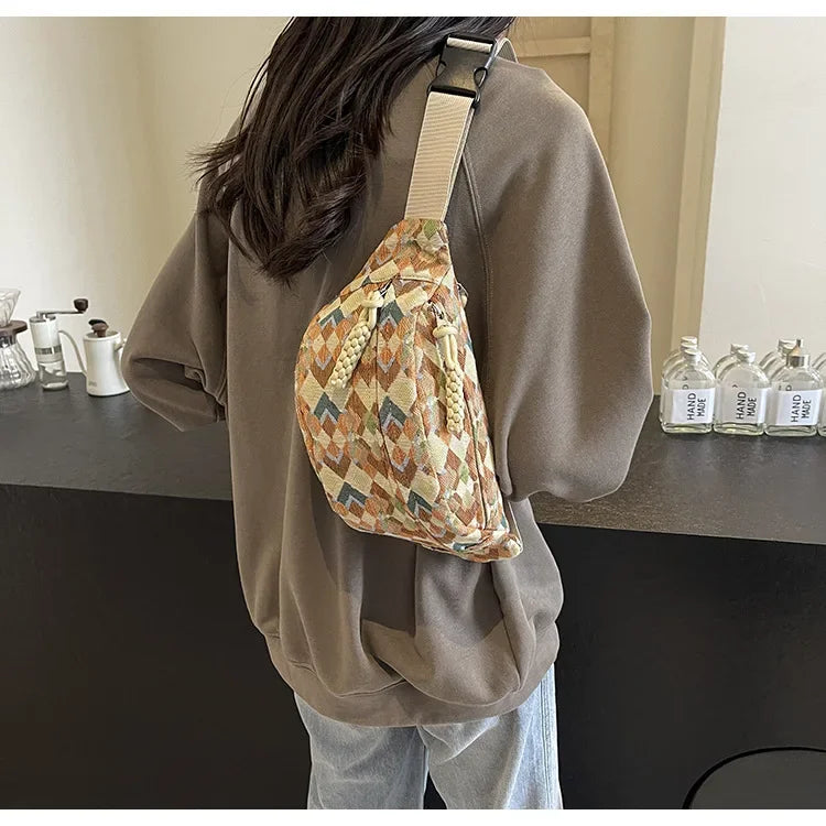 Stylish Corduroy Belt Bag for Women | Versatile Fanny Pack