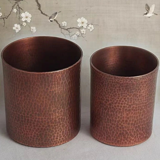 Vintage Copper Coffee Mug | Hammered Texture Beer & Tea Cup