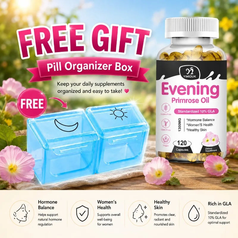 Evening Primrose Oil 1300mg | Balance Hormones & Enhance Skin Health