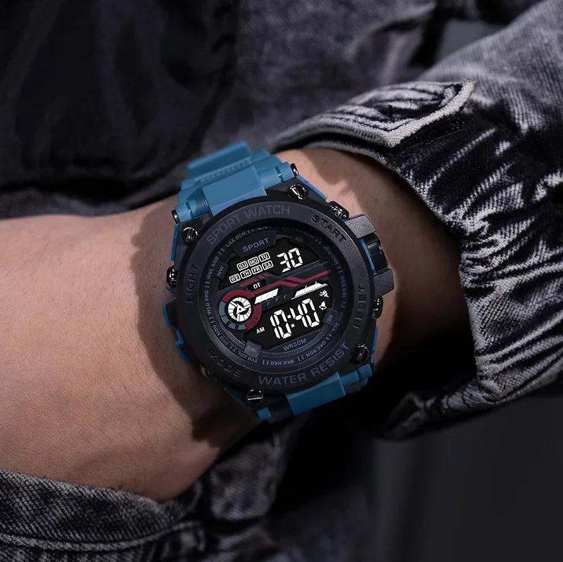 Men's Waterproof Sports Watch | Multifunctional Digital Military Design