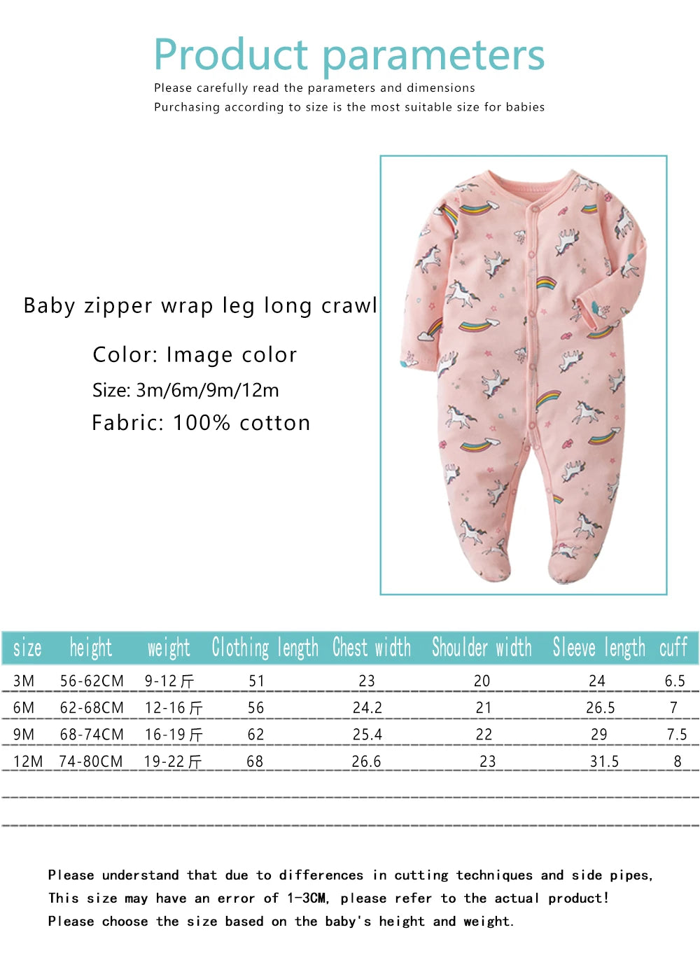 Unisex Baby Long Sleeve Cotton Bodysuit | Soft & Stylish Infant Clothing
