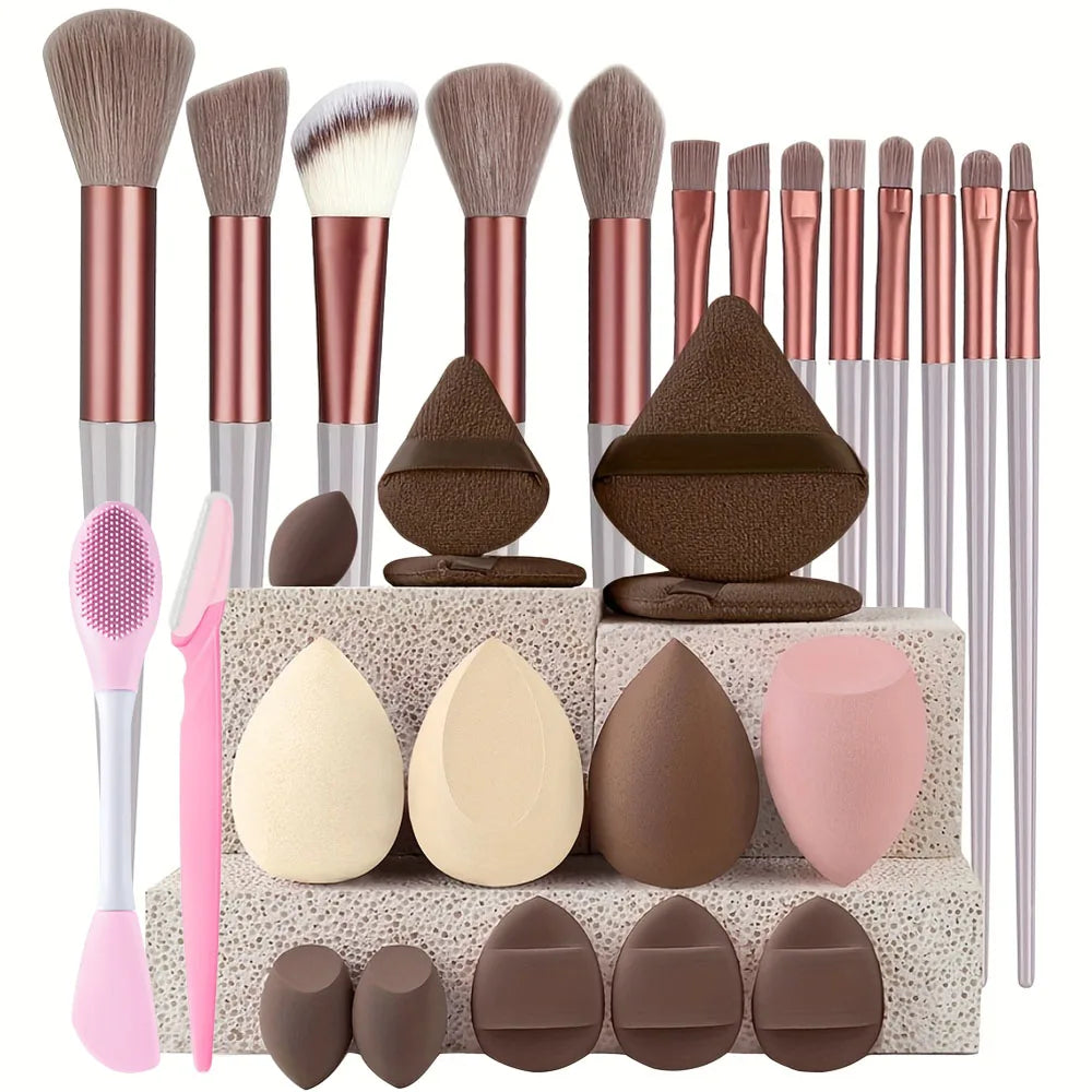 13-29 Piece Makeup Brush Set | Essential Professional Makeup Kit