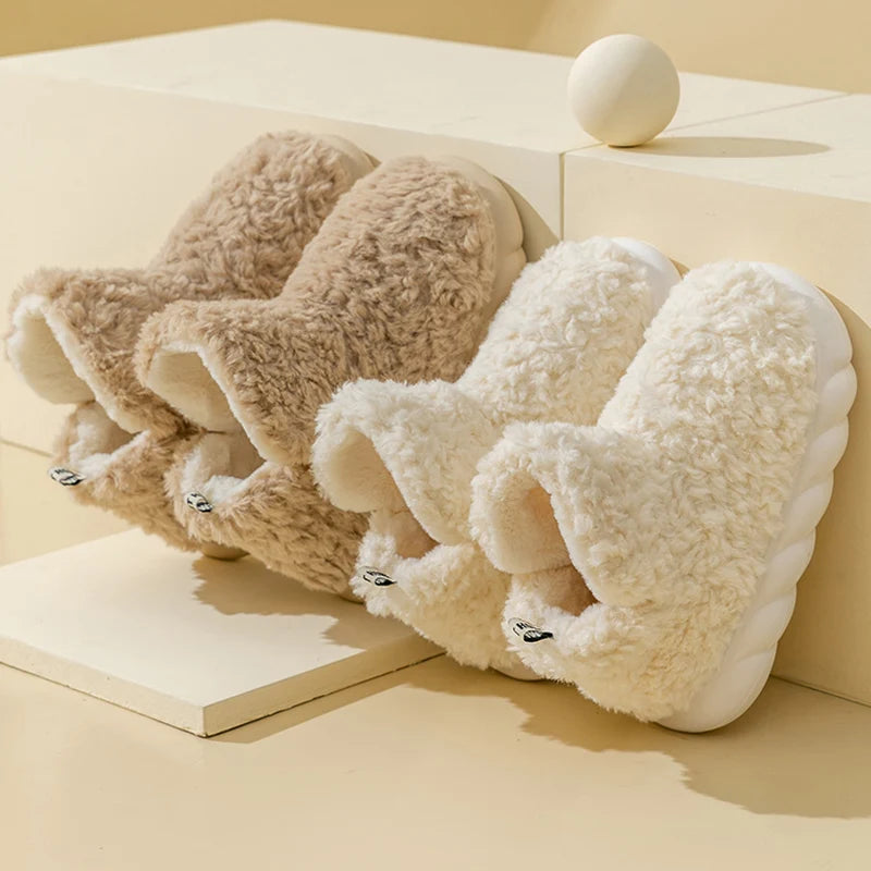 Winter Warm Plush Snow Boots Slippers | Cozy Indoor Outdoor Footwear