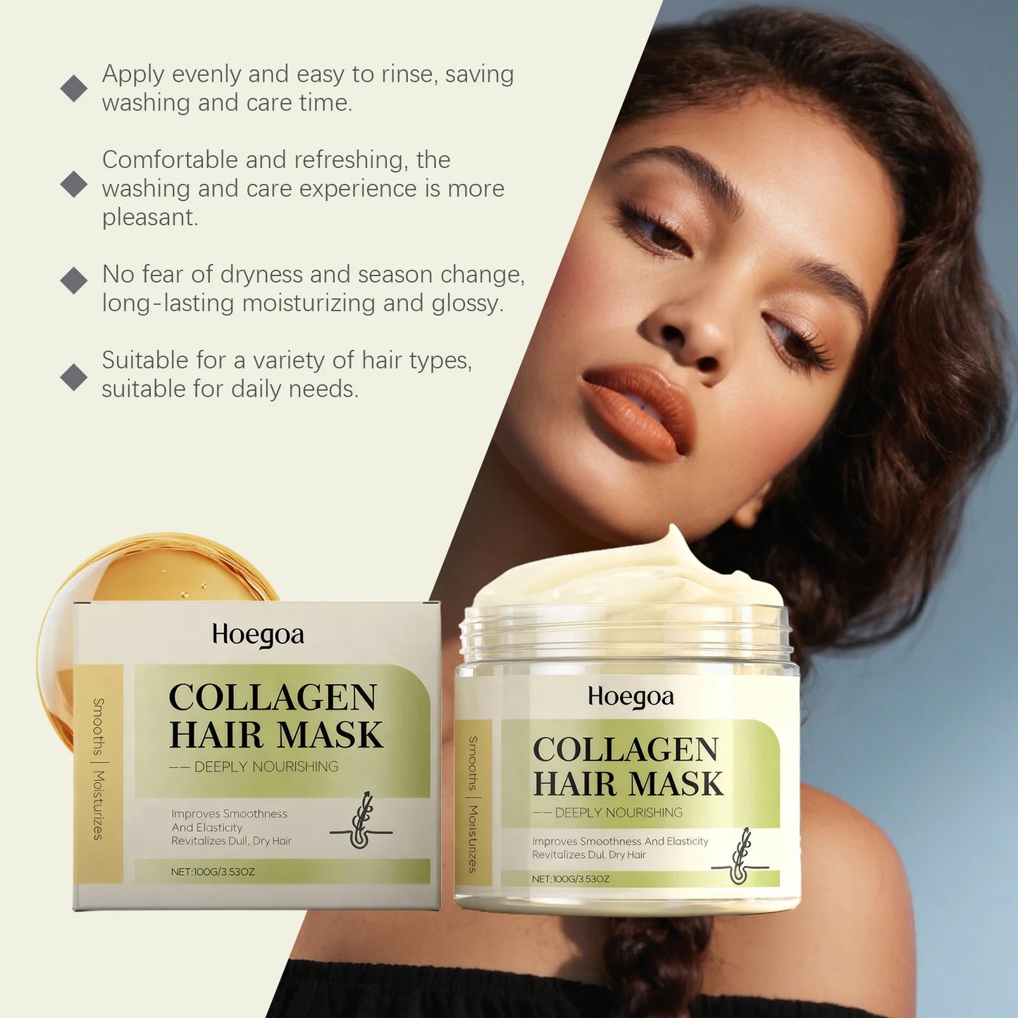 Collagen Ginger Hair Mask for Frizz Control & Deep Conditioning