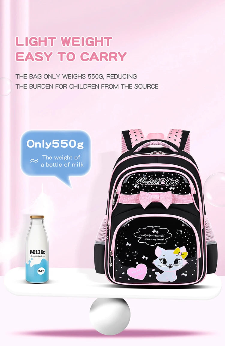 Cute Kitten Shoulder Bag | Adorable Backpack for School Girls