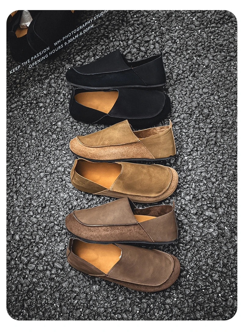 Men's Casual Walking Loafers | Soft Leather Comfort Shoes