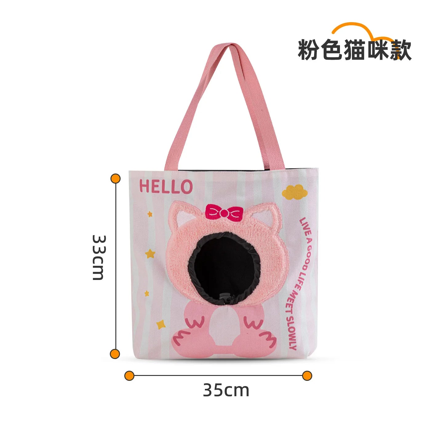 Portable Small Pet Carrier | Large Capacity Cartoon Canvas Bag