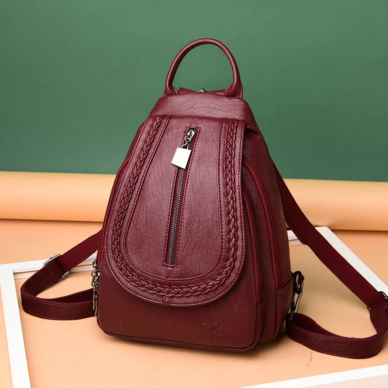 Stylish Women's Leather Backpack | Chic Travel Bag for All Occasions
