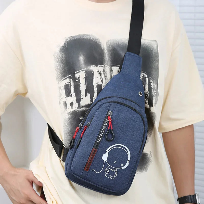 Stylish Men's Chest Bag | Casual Shoulder Backpack for Everyday Use