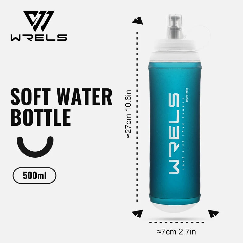 500ML Collapsible Sports Water Bottle | BPA-Free Soft Flask