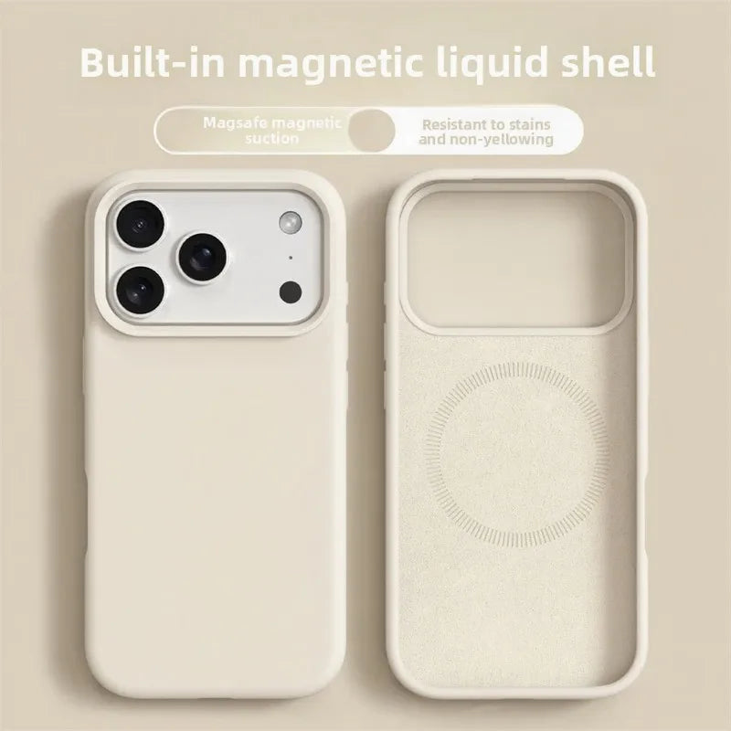 Magnetic Phone Case for iPhone Pro Max | Liquid Silicone Bumper