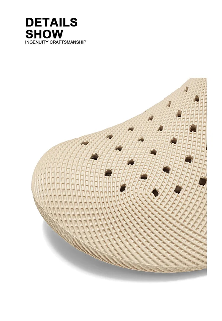 Generic Closed Toe Clogs 3d Printed Thick Sole Non Slip Soft Cushion Casual Summer Outdoor Slippers For Men Women Couple