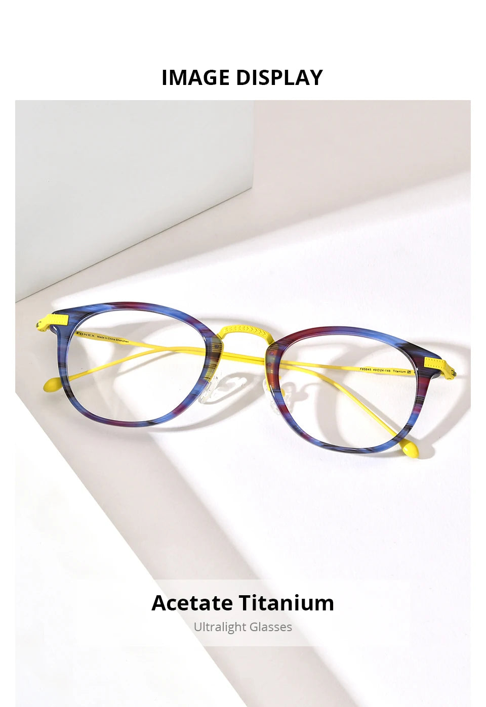 Monturas de gafas unisex cuadradas retro de titanio | Elegantes y duraderas