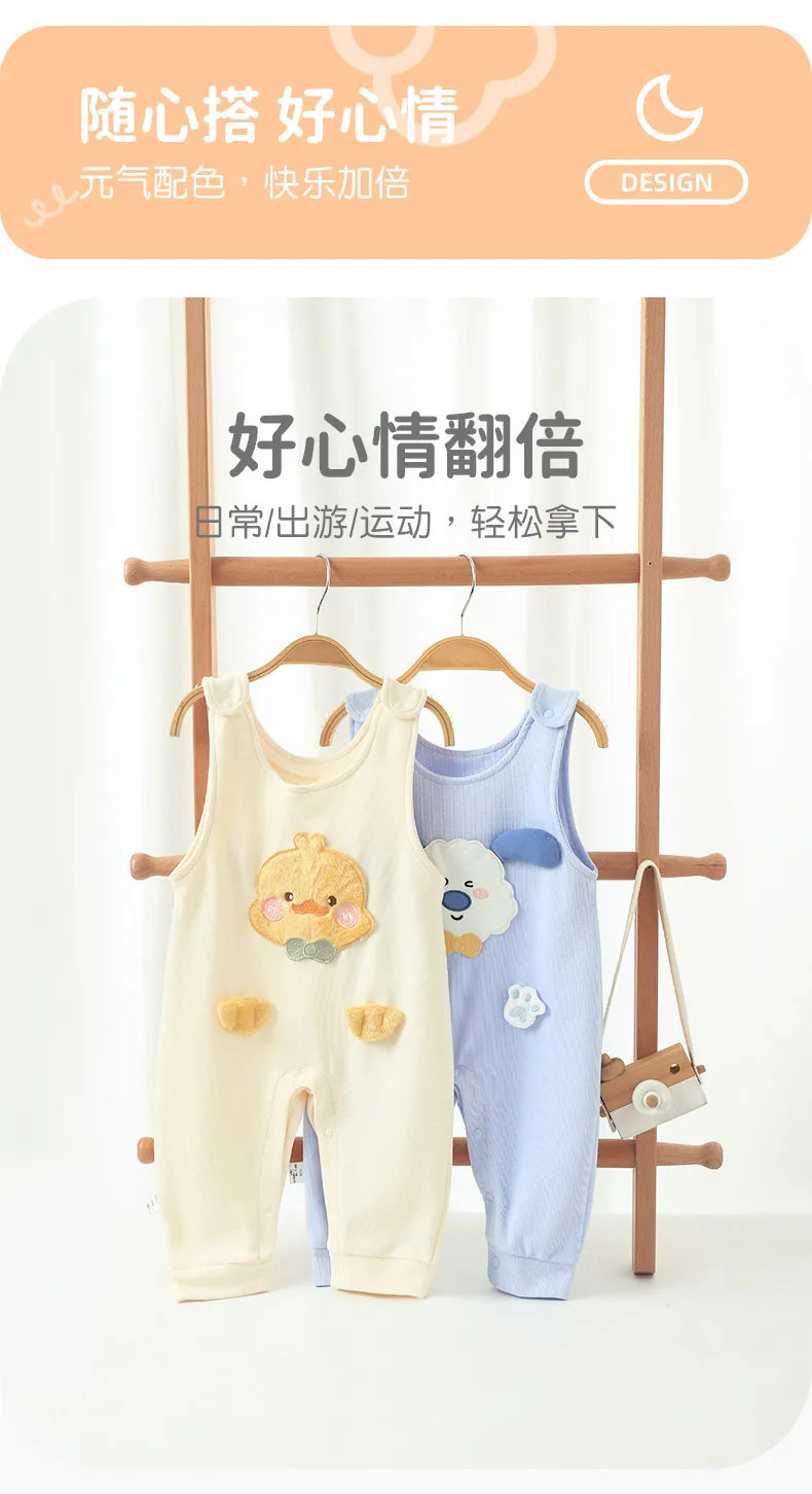 Comfortable Sleeveless Baby Romper for Spring & Autumn Fun