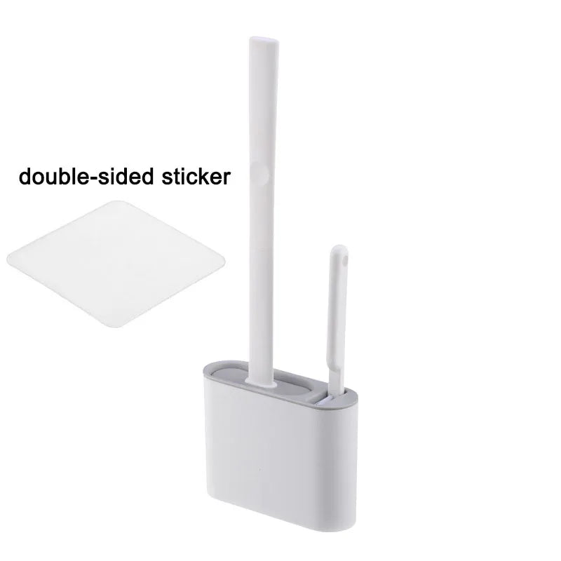 Wall Hanging Toilet Brush with Holder | Soft Bristles WC Cleaner
