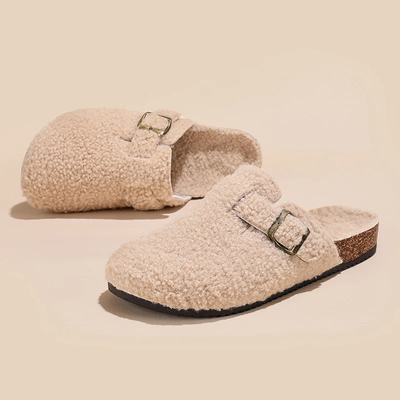 Cozy Unisex Plush Cotton Slippers | Non-Slip Winter House Shoes