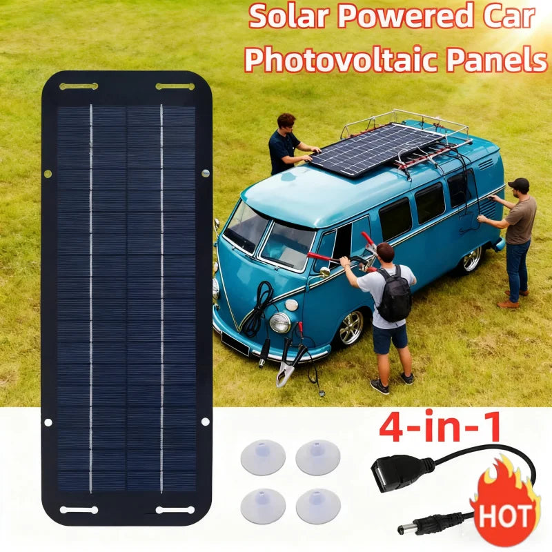 Portable Solar Power Bank | 4-in-1 Outdoor Charging Solution