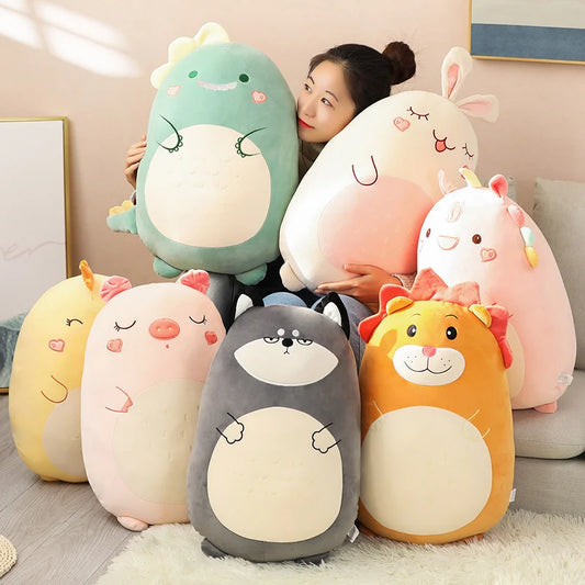 Kawaii Animal Plush Toy | Soft Dinosaur & Shiba Inu Pillows