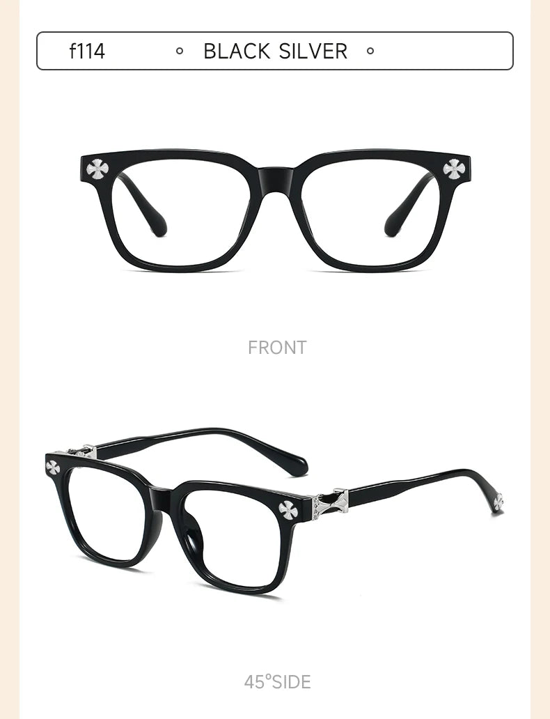 2026 New BEAU FIVE Retro Anti-Blue Light Square Frame Computer Protective Glasses Trendy Versatile High-Quality F114