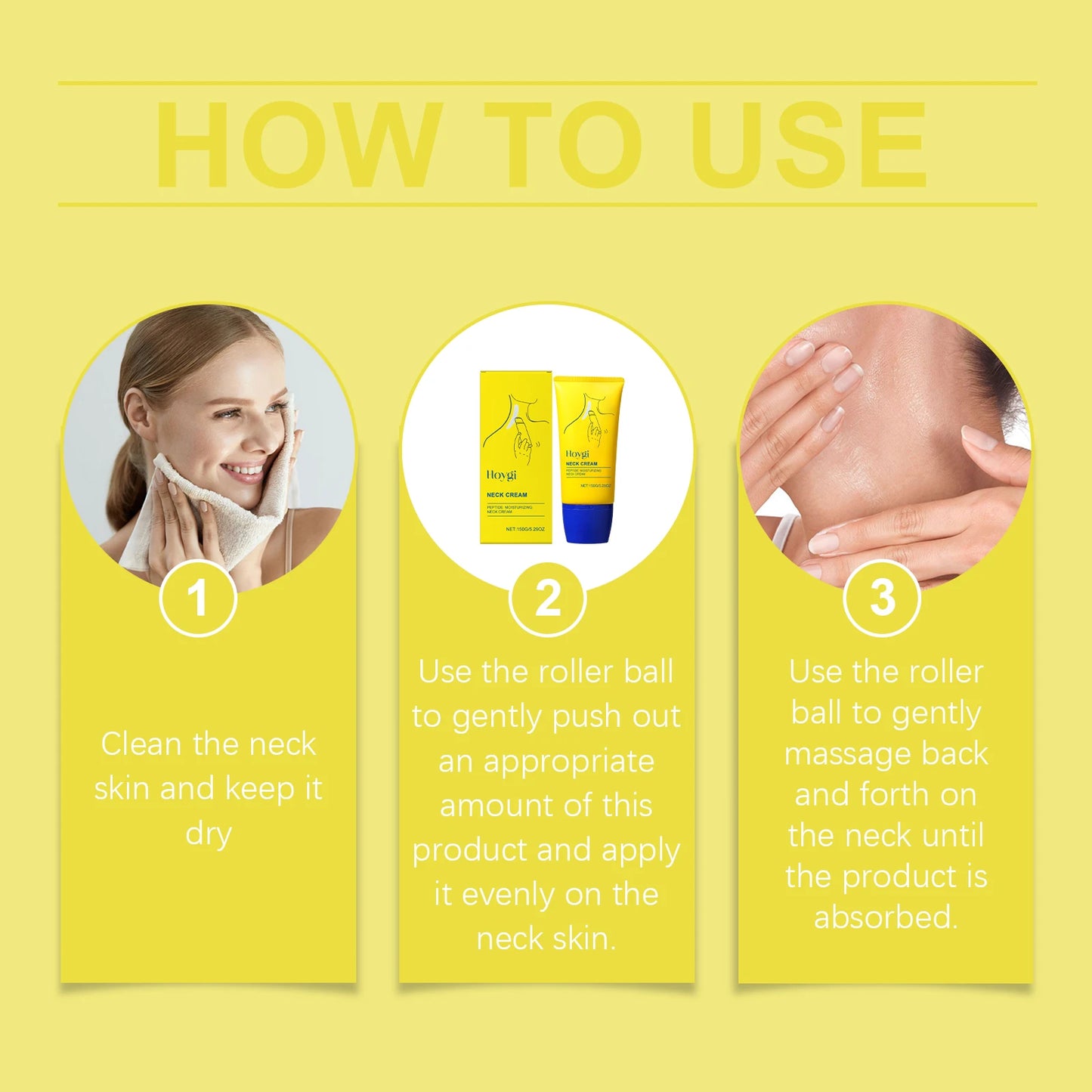 Neck Firming Cream — Moisturizing Anti-Wrinkle Neck Tightening Treatment, Lifting & Firming Skin, Improves Elasticity and Fades Neck Lines