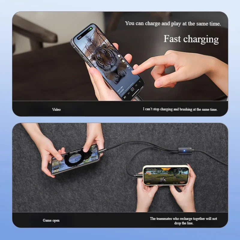 Dual-Port Type-C Cable | 100W Fast Charging for All Devices
