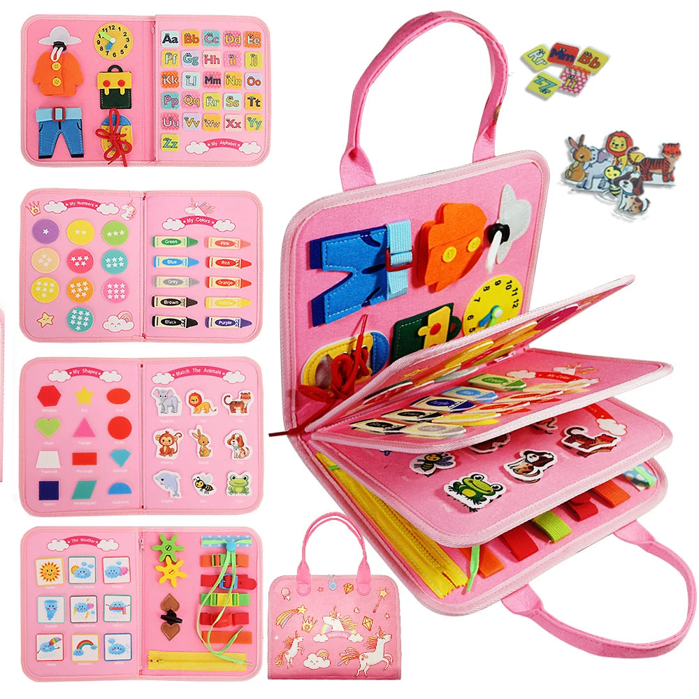 7-in-1 Montessori Busy Board | Engaging Learning Toy for Toddlers