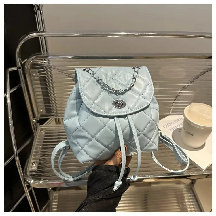 Bolso de hombro informal de verano con diseño de cuadros y gran capacidad