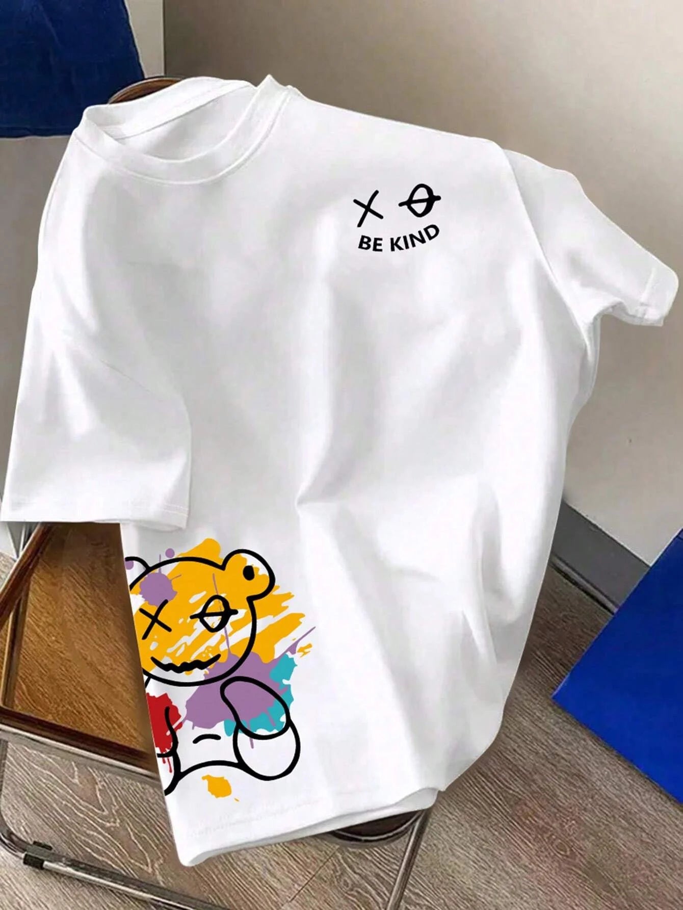 Men's Casual Cartoon Print T-Shirt | Comfortable 100% Cotton Top