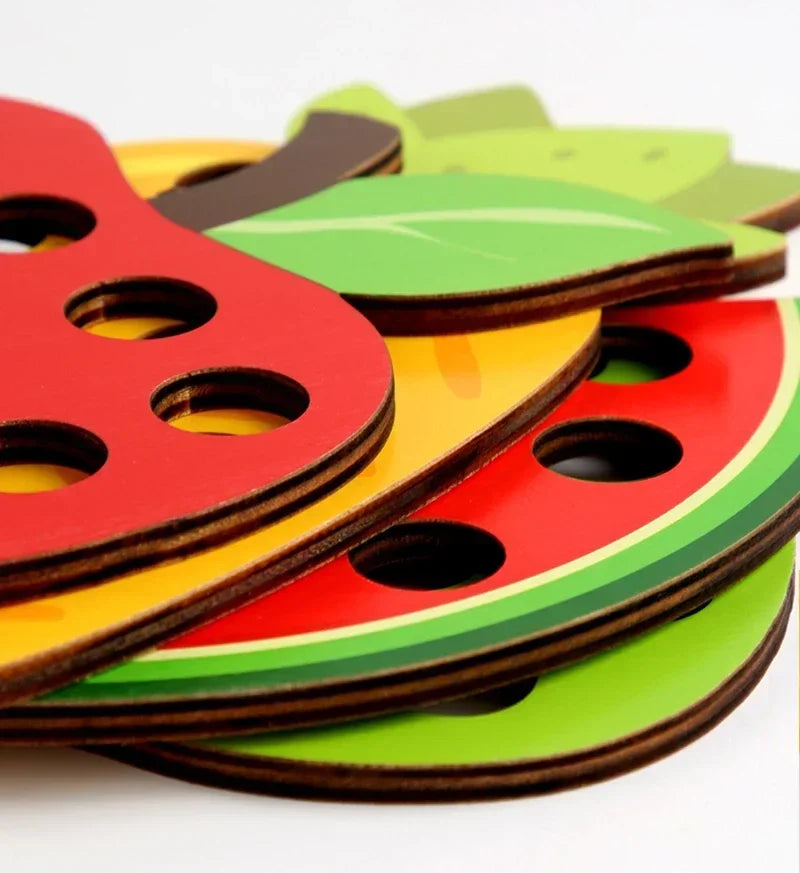 Educational Wooden Lacing Toy | Enhance Fine Motor Skills